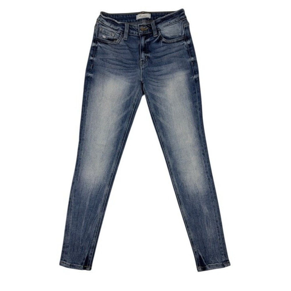 KanCan Signature VBK1574AT Womens Mid Rise Ankle Skinny Jeans Blue Size 26